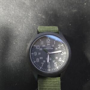 Timex Expedition Wristwatch Green Nylon Strap Black Dial